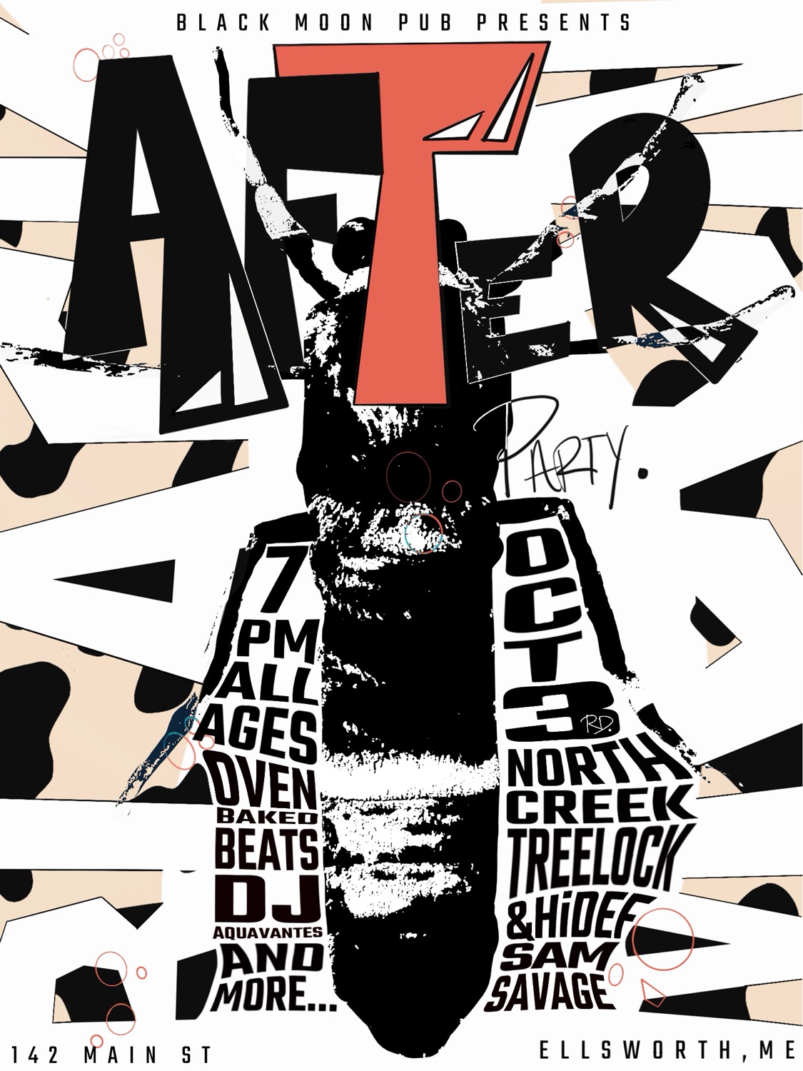 Black Moon Pub presents After Party flyer for the ZAOstock after-party, Saturday 3 October 2026